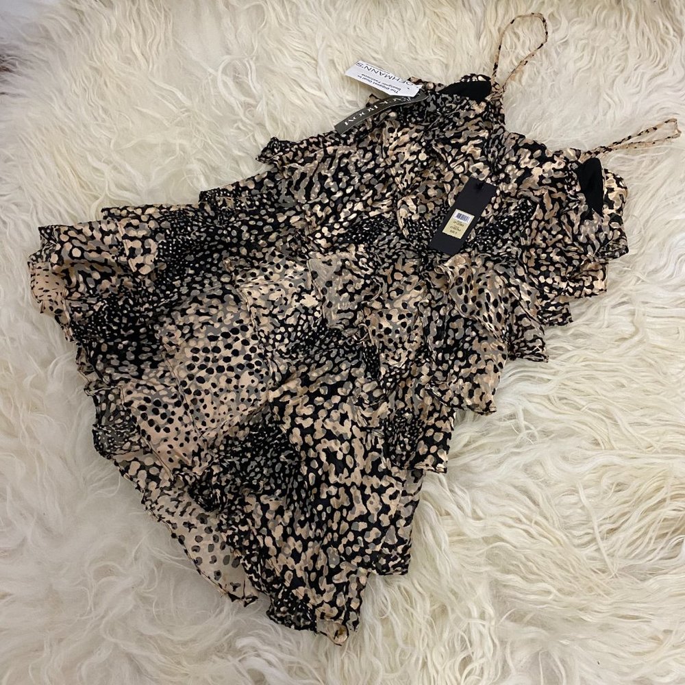 RACHEL ZOE Ruffle Print Mini Dress - Picture 12 of 13